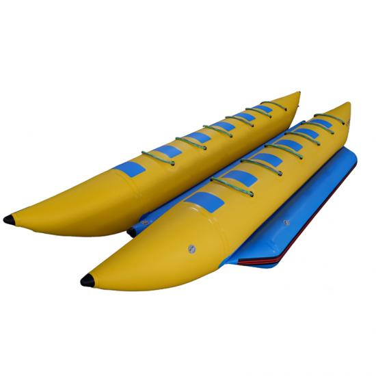 Water Sport Game PVC Double Banana 8 Seats Inflatable Banana Boat Water Floating Surfing Boat For Sale