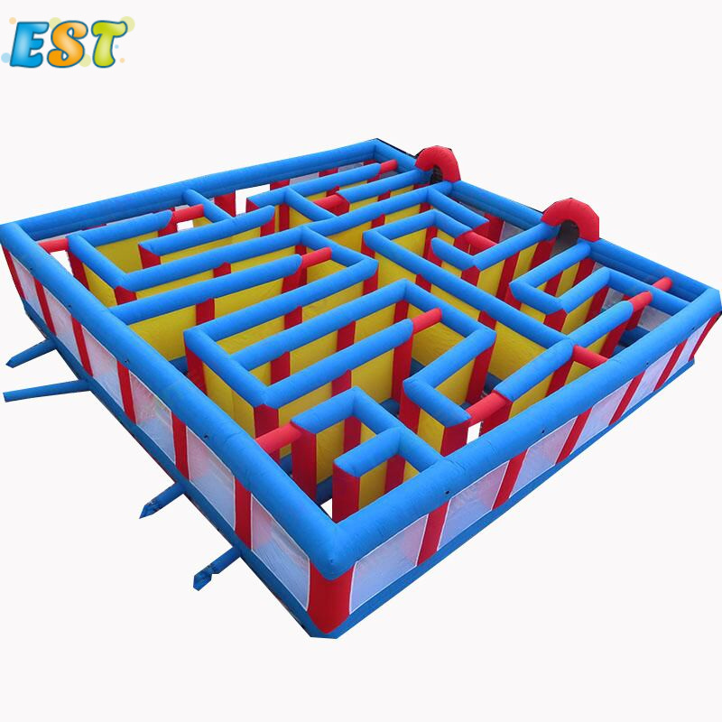 Giant Inflatable Maze 10x10m Games Inflatable Arena For Kids And Adults Inflatable Laser Tag Arena