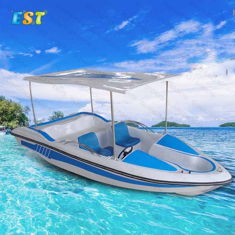 Water park 4 person fiberglass pedal electric boat for sale