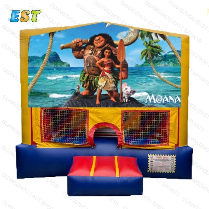 Factory hot selling Blow Up brown duck black panther bounce round bounce house moana bounce house for kids