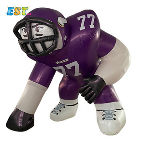 Advertising giant bubba inflatable football player rugby mascot for promotion