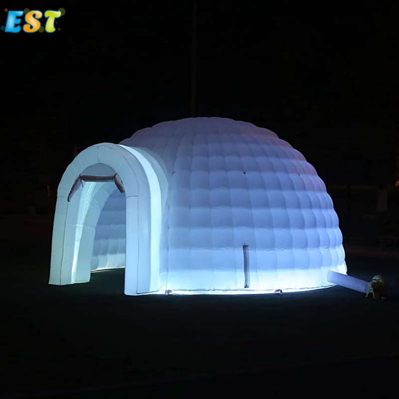 White Color Inflatable Dome Tent House Business Event Tent Inflatable Party Tent Inflatable Nightclub With Lights