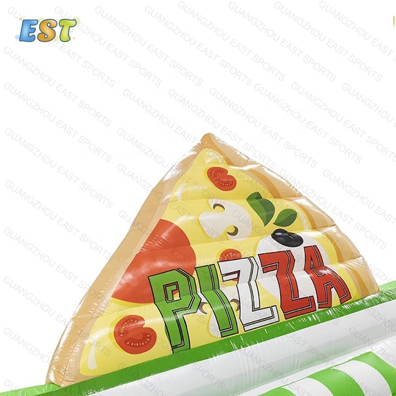 Portable carnival treat shop games party food car cube pizza booth customized pvc inflatable food truck tent for advertising