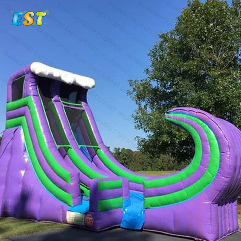 18ft volcano adult commercial PVC waterslide inflatable slides marble tropical inflatable water slide for sale