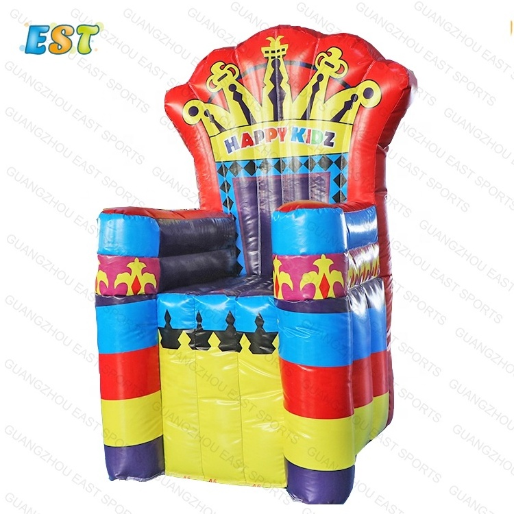 Large Birthday Party Inflatable Throne Chair For Advertising Big Kids