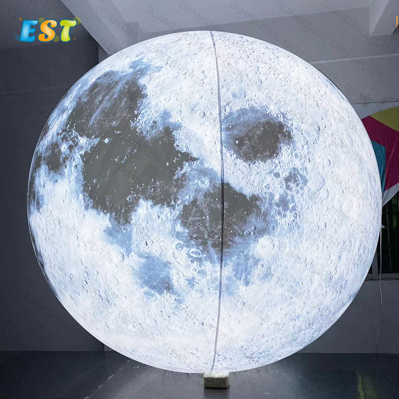 Hot selling inflatable stand light balloon LGlobe Inflatable Moon Good Quality PVC Globe Inflatable Moon BaED ballon for outdoor