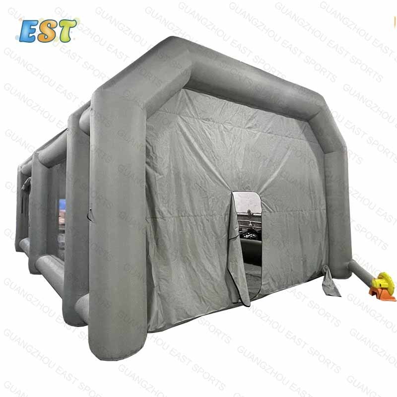 Outdoor Inflatable mobile paint booth spray tent with blowers automobile car workstation painting booths for cars