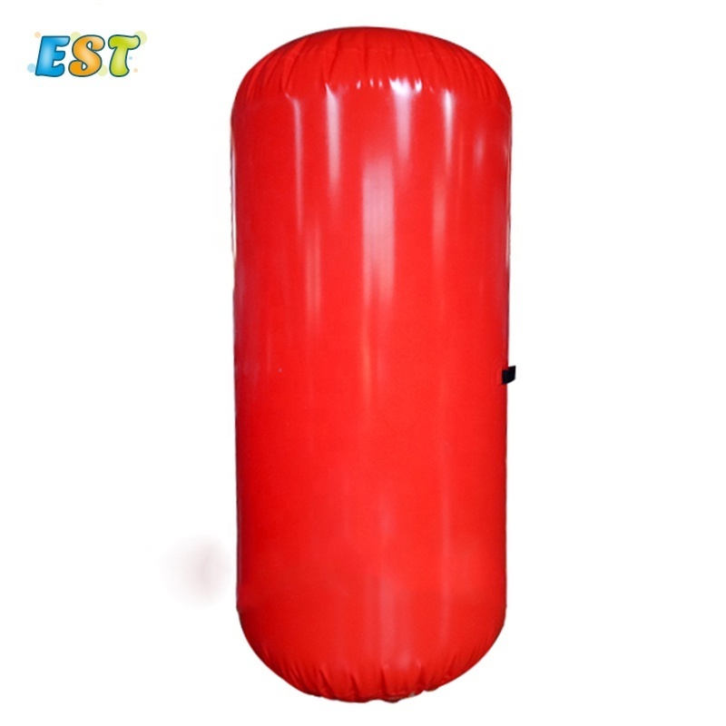 marine used pvc 1.2*1.5mH cylinder tube inflatable marker buoys/ stick buoy/ air sealed buoy for sale