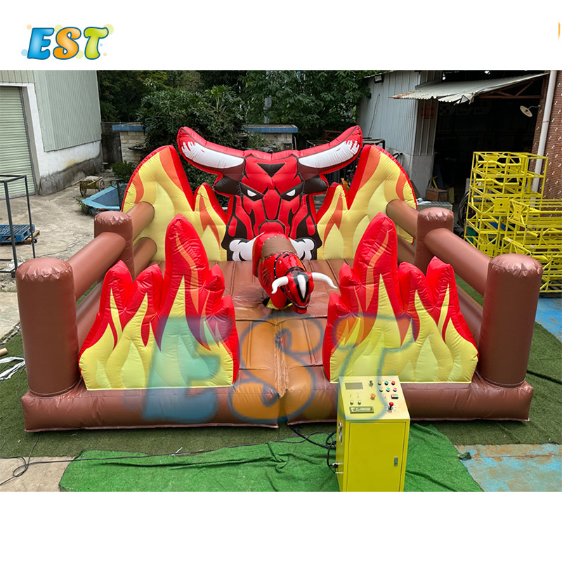 Hot sale 5m inflatable mechanical red bull inflatable rodeo bull for sale