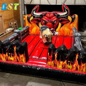 Commercial Adults Games Mechanical Rodeo Bull Riding Machine Controls Inflatable Machine Bull Ride For Sale