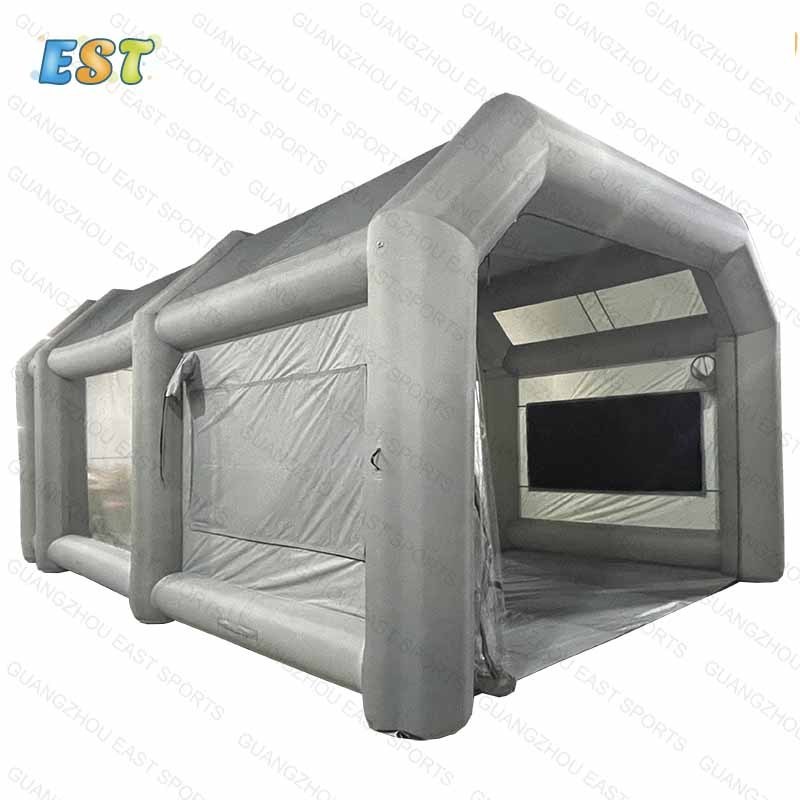 Outdoor Inflatable mobile paint booth spray tent with blowers automobile car workstation painting booths for cars