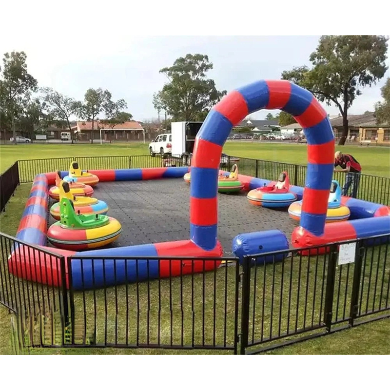 outdoor inflatables Commercial inflatable track race for bumper car inflatable go karts race track for kids