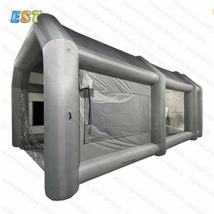 Outdoor Inflatable mobile paint booth spray tent with blowers automobile car workstation painting booths for cars