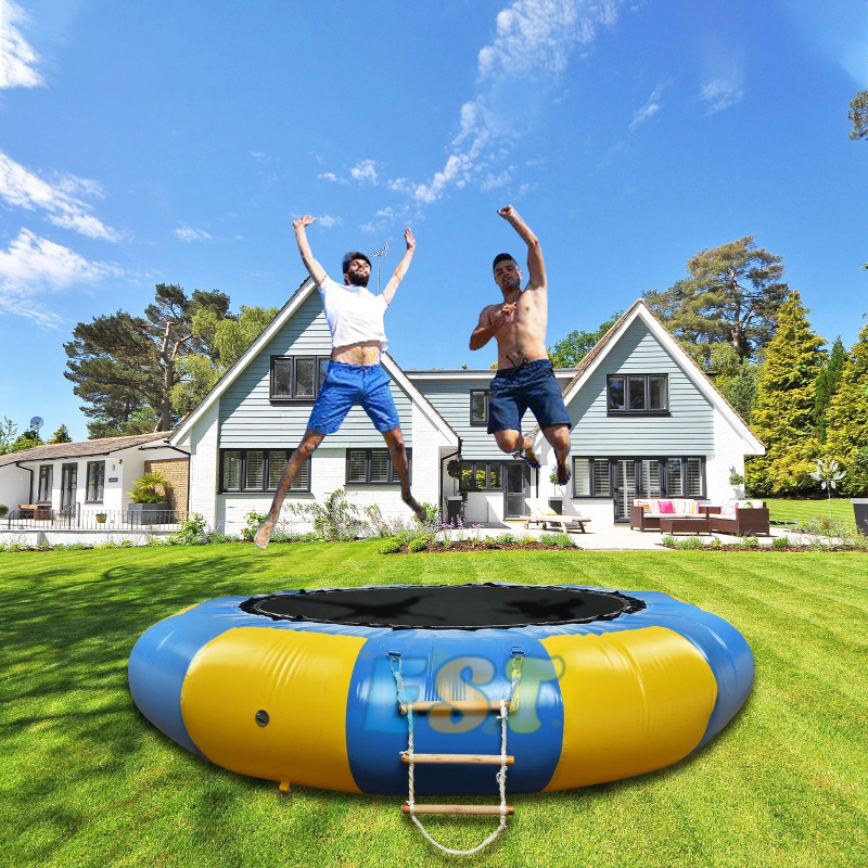 Popular Inflatable Floating Water Jumping Bed Sea Water Park PVC Inflatable Floating Trampoline Water Trampoline For Adult Games