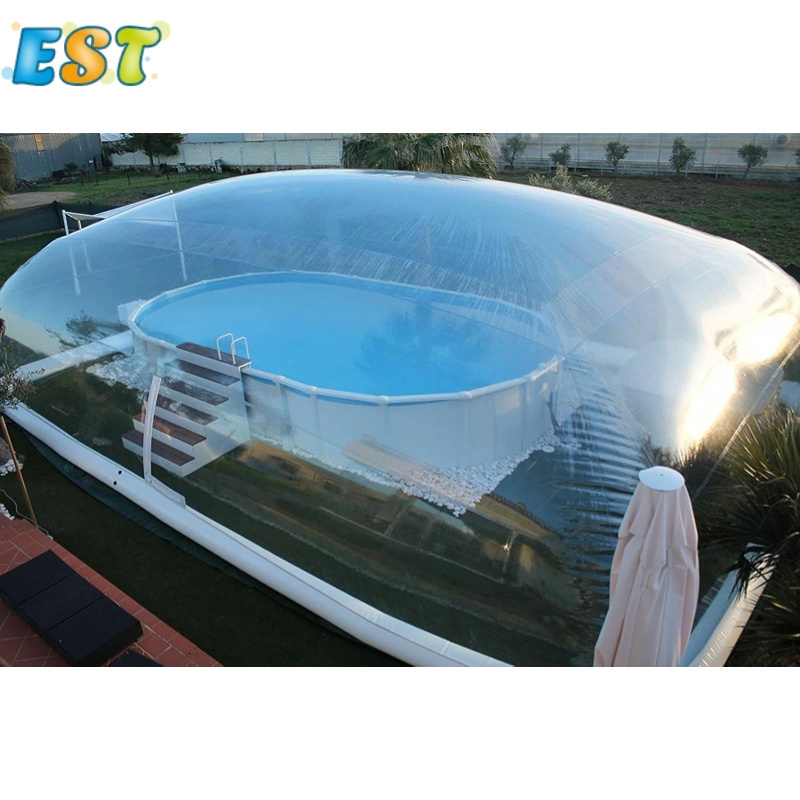 Manufacturer durable pvc cover tents inflatable lap pool transparent swimming pool dome tent PVC inflatable pool cover