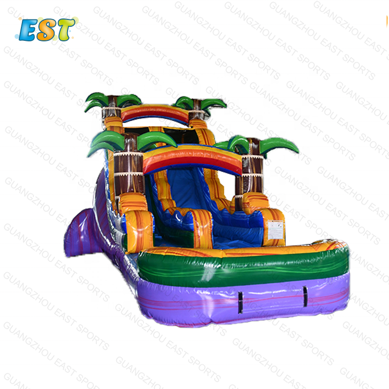 Big inflatable slide buoy equipment double spiderman slip slider inflatable slide jump for sale