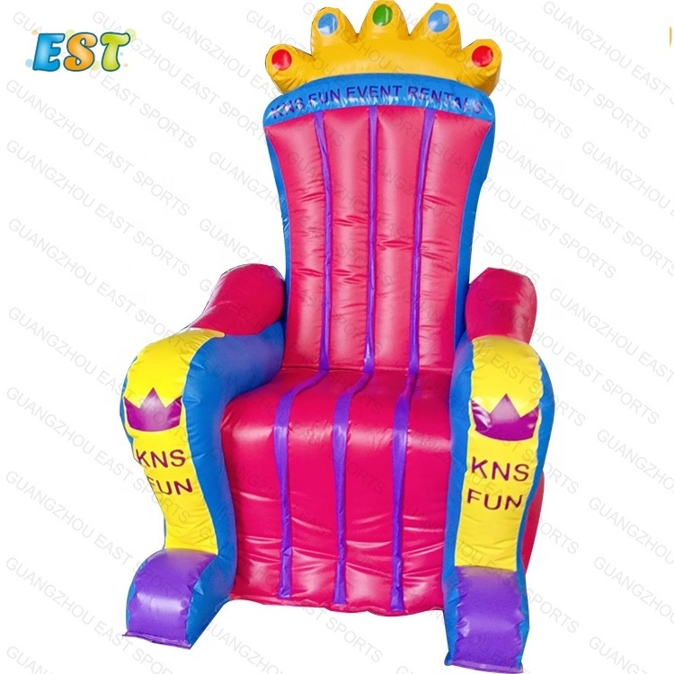 Large Birthday Party Inflatable Throne Chair For Advertising Big Kids