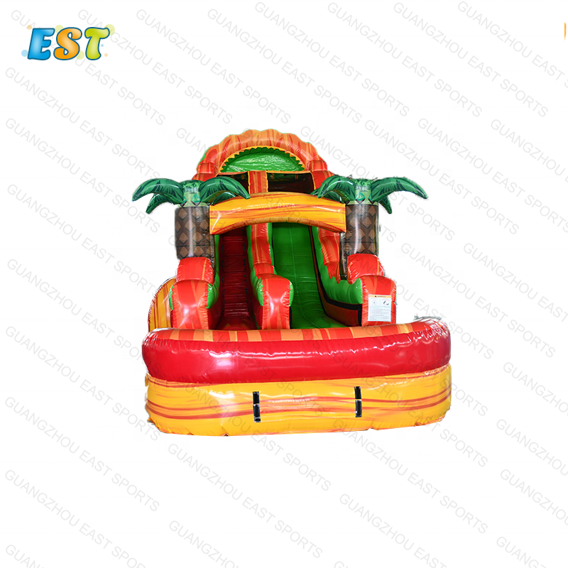 Big inflatable slide buoy equipment double spiderman slip slider inflatable slide jump for sale