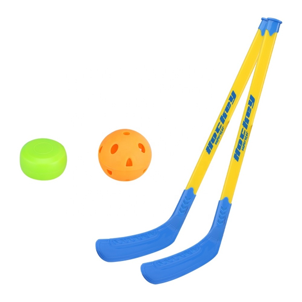 Sport Toys Set Outdoor Ice Hockey Toy Set with Stick and Ball Kids Hockey Game Sports and Fitness Toys