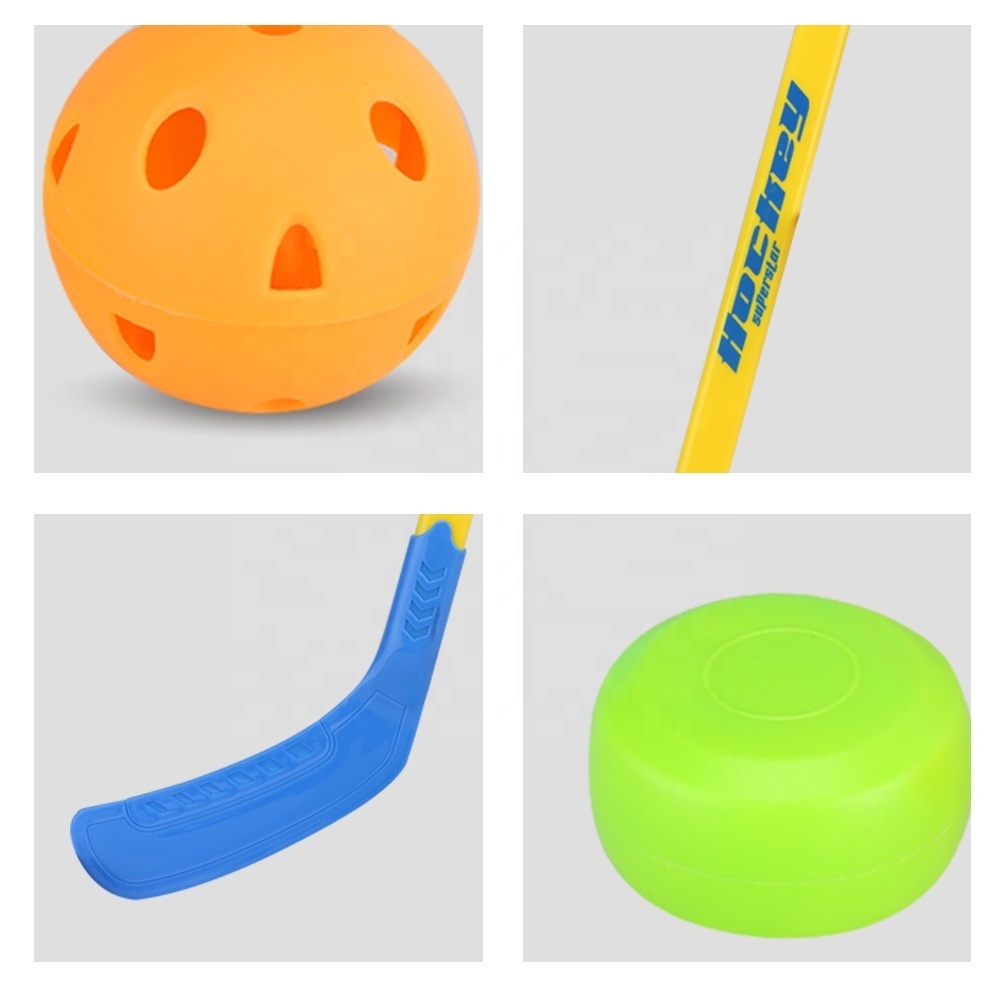 Sport Toys Set Outdoor Ice Hockey Toy Set with Stick and Ball Kids Hockey Game Sports and Fitness Toys