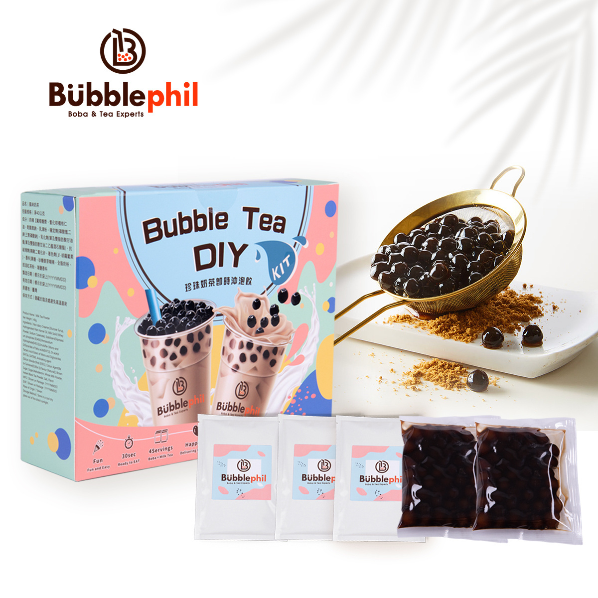 Instant Tapioca Bubble Tea Tapioca Boba Milk Tea Kit