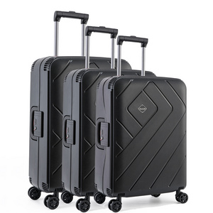 PP luggage bag travel 3 PCS trolly bag luggage sets with TSA lock 2023 fashion style carry suitcase