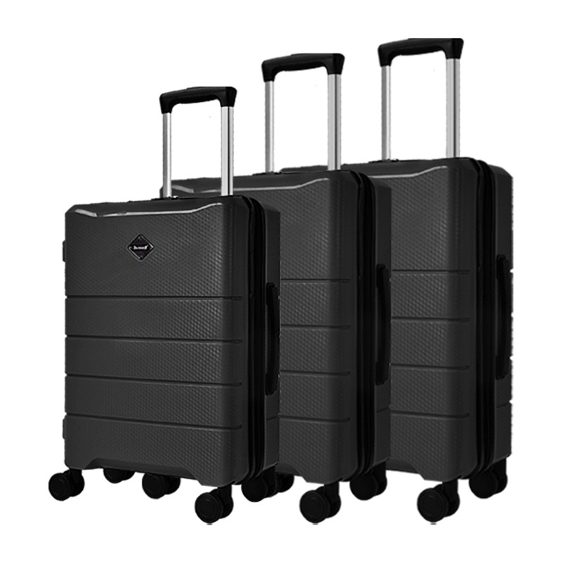 PP luxury travel style zipper luggage sets inexpensive suitcase with good quality unisex spinner wheeled trolley bag