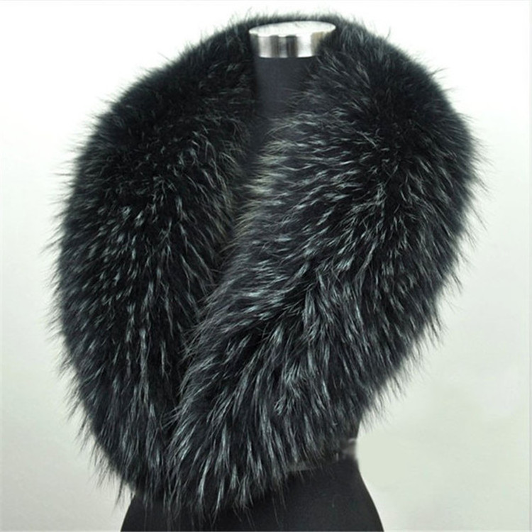 Wholesale Winter Fox Real Rabbit and Raccoon Extra Large Big Fur hood Trim strips Collar