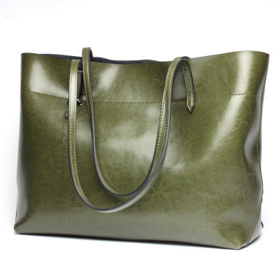 High quality genuine leather custom logo tote bags for women handbags and shoulder bags