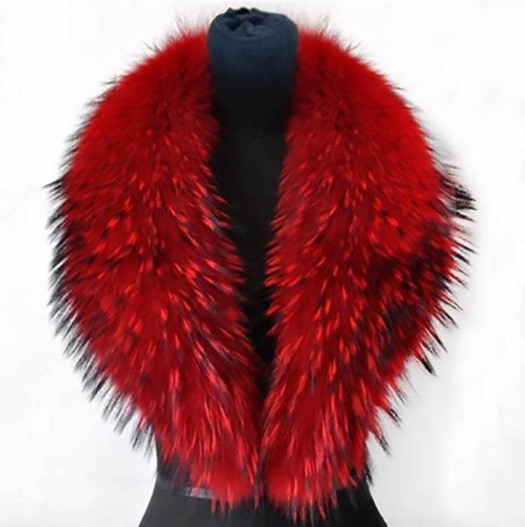 Wholesale Winter Fox Real Rabbit and Raccoon Extra Large Big Fur hood Trim strips Collar