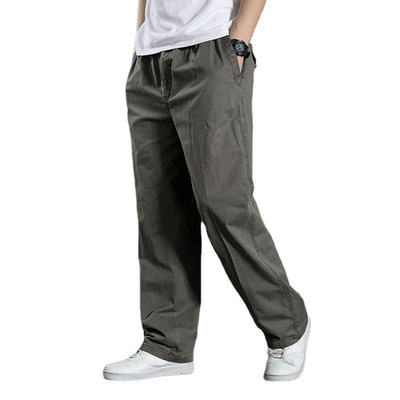 2023 thin section cotton elastic waist oversize casual pants for men trousers