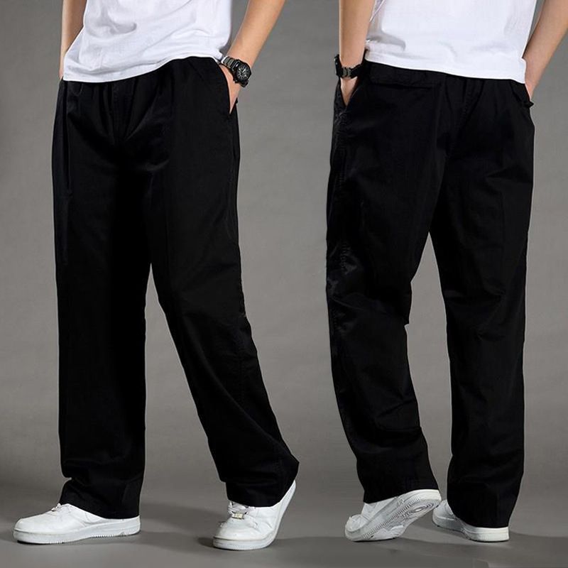 2023 thin section cotton elastic waist oversize casual pants for men trousers