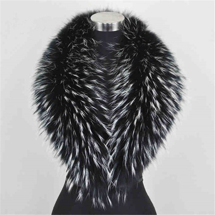 Wholesale Winter Fox Real Rabbit and Raccoon Extra Large Big Fur hood Trim strips Collar