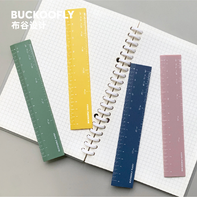 Buckoofly New arrival Creative 15 cm ruler multifunction angle plastic straight rulers