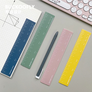 Buckoofly New arrival Creative 15 cm ruler multifunction angle plastic straight rulers