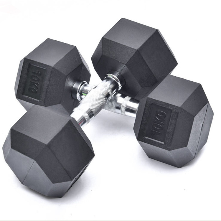 Rubber Coated Hex Dumbbell