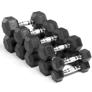 Rubber Coated Hex Dumbbell