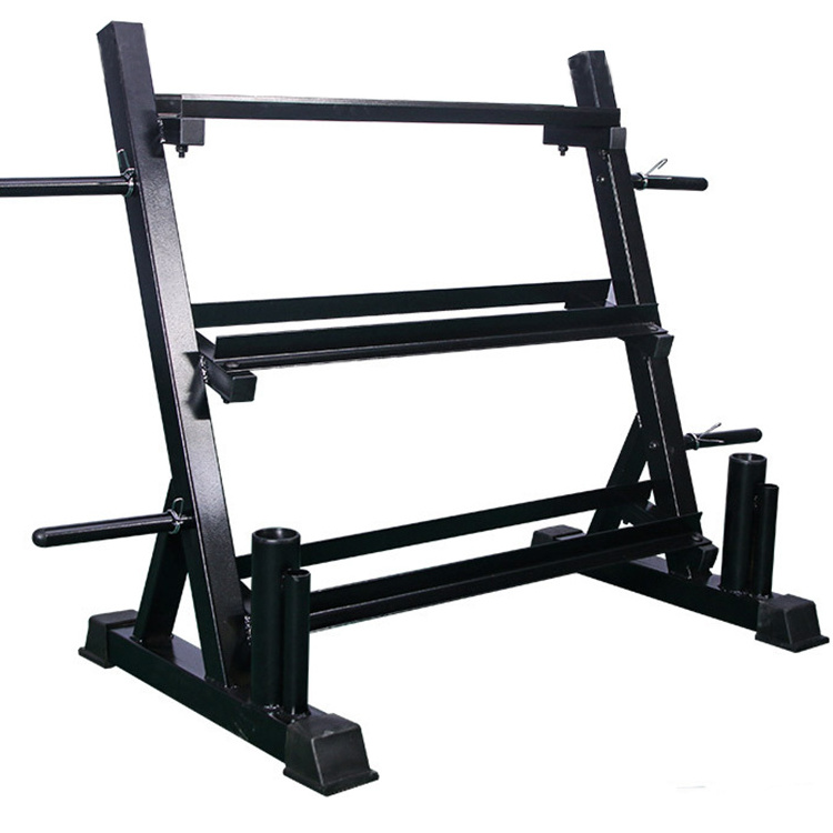 Multi Functional Weight Storage Dumbbell Stand Rack with Weight Plate Tree Rack & Barbell Holder for Home Gym