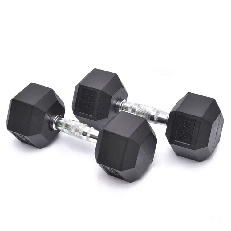 Rubber Coated Hex Dumbbell