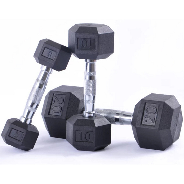 Rubber Coated Hex Dumbbell