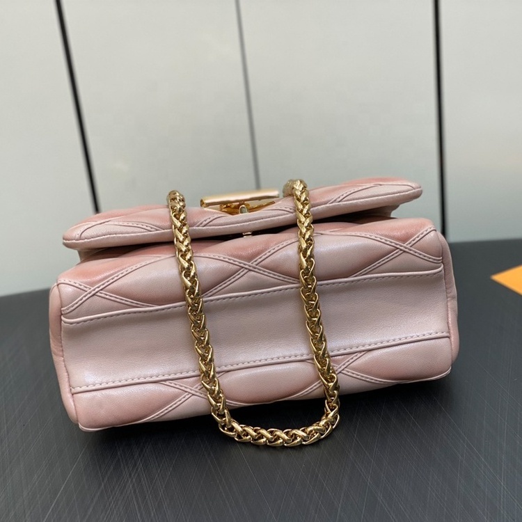 Wholesale Mirror quality luxury calfskin  replica designer lady crossbody handbag name brand shoulder bags