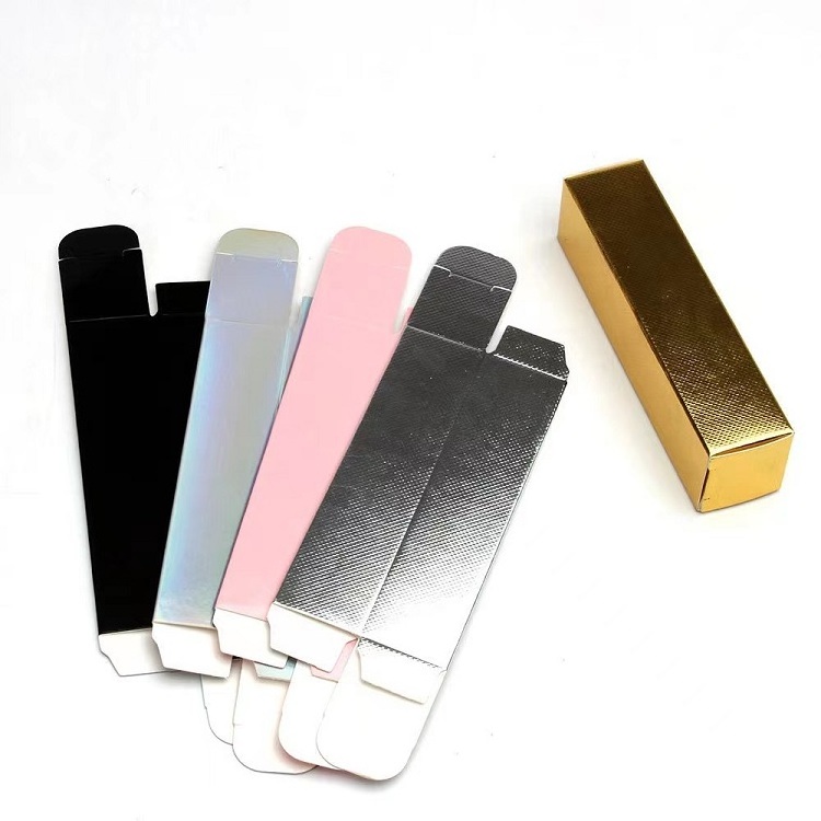 Bullet Shaped Lipstick Paper Box Coated Cardboard Lip gloss Packaging Box with Custom Personal Logo