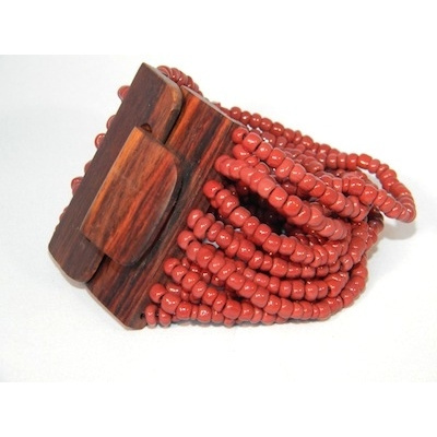 Cheap Bali Wholesale Wooden Clasp Beaded Bracelet