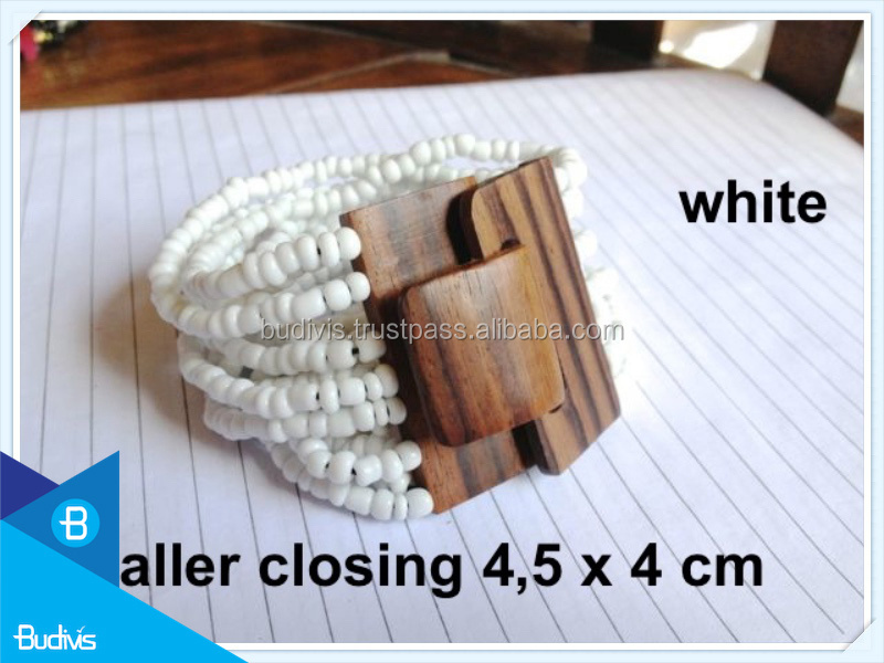 Cheap Bali Wholesale Wooden Clasp Beaded Bracelet