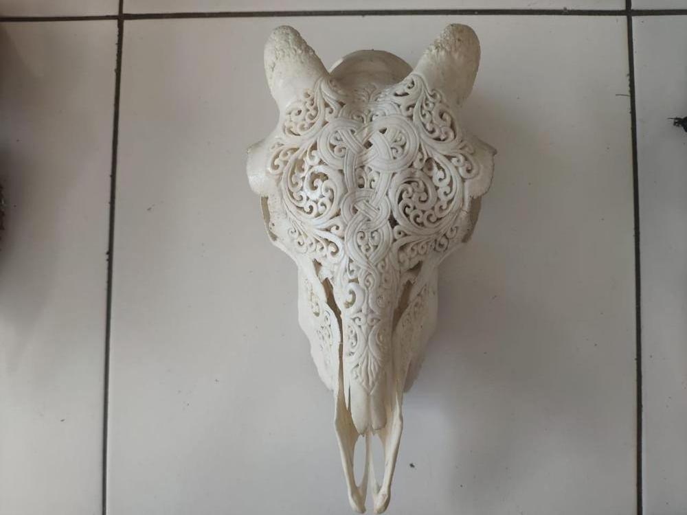 Ram skulls carved goat skulls carving 100% in handmade high quality carving by special artisans