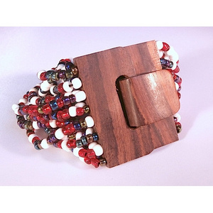 2020 Wood Clasp Mixed Bead Bracelet 100% hand made from Bali