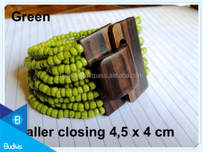 Cheap Bali Wholesale Wooden Clasp Beaded Bracelet