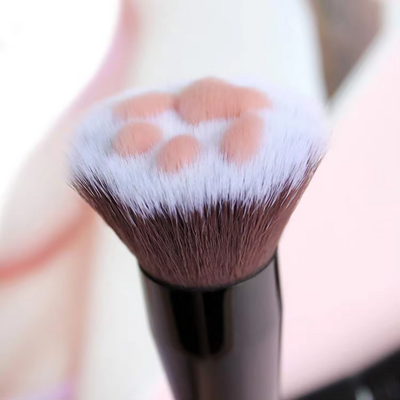 BUEYA Wood Handle Foundation Blending Face Brush 1 pcs Cat Feet Brush Blush Makeup Brush Cosmetic Beauty Tool Super Cute