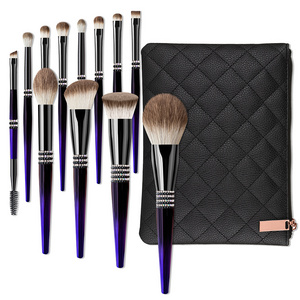 BUEYA 12pieces rhinestone Makeup Brush Set customize logo New crystal Synthetic diamond Brush Face Eyeshadow Eyebrow bling brushes