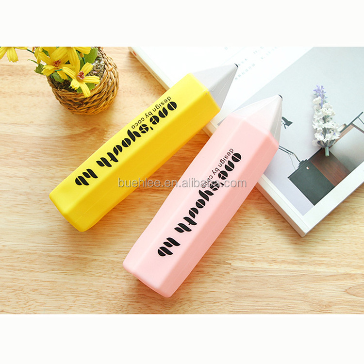 China manufactory custom high quality fancy students pencil shape silicone pencil case